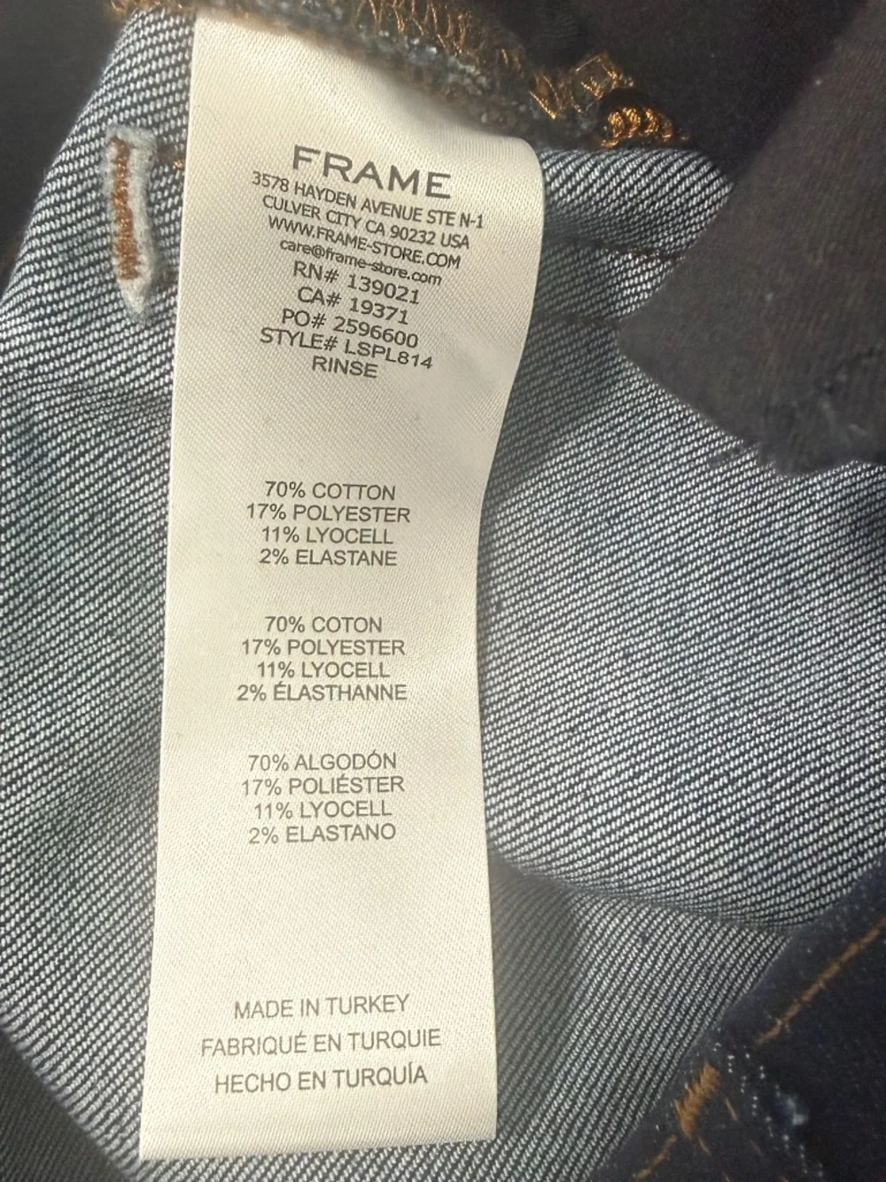 Frame Le Slim Palazzo Rinse Size 27 Long - Picture 7 of 8